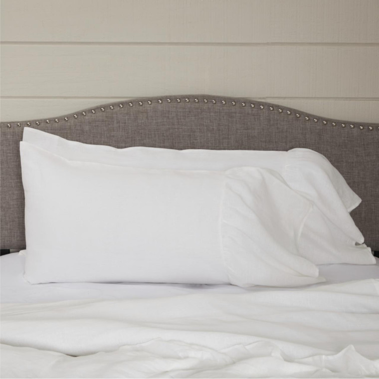 Provincial Linen White Pillow Cover Set of 2 - 840233901558