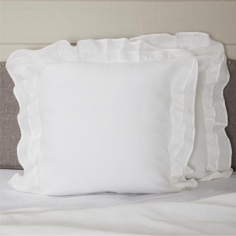 Provincial Linen White Euro Sham - 840233901527