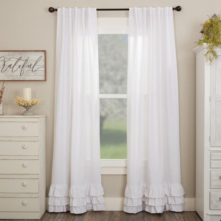 Serenity Ruffled Curtain Pair - 840233902562