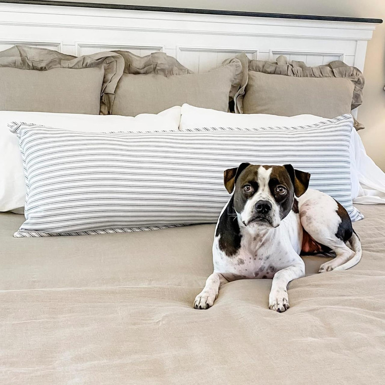 Timeless Ticking Gray Body Pillow Cover - 840233907796