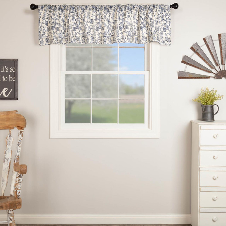 Blue Floral Valance - 840233930558