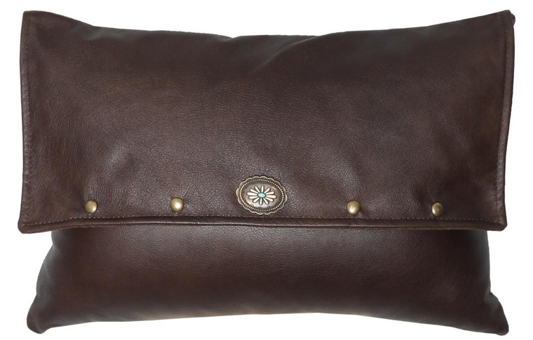 Bison Ridge III Leather Pillow - 650654097231