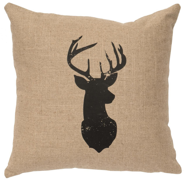 Summit Trail Onyx Deer Silhouette Pillow - 650654061119