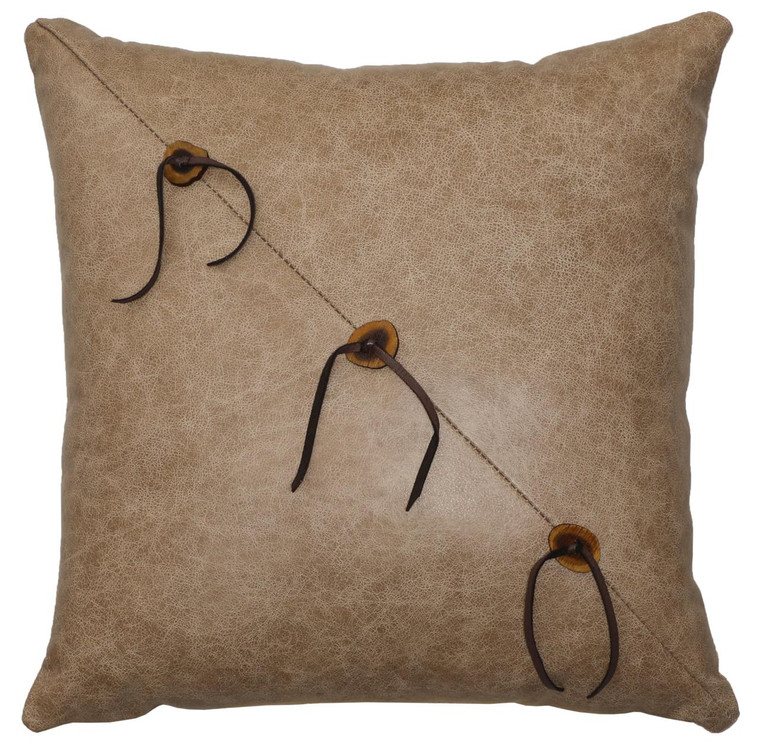 Whistler Sable Leather Pillow - 650654100627