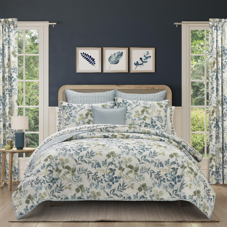 Evergreen Blue Quilt Set - 193842152966