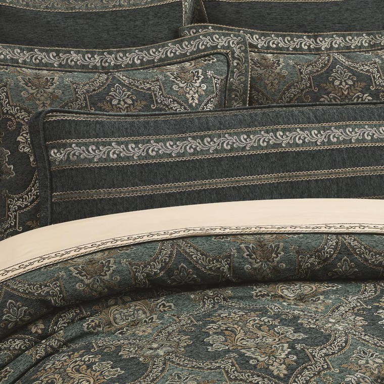 Nancy Teal Bolster Pillow - 193842163009