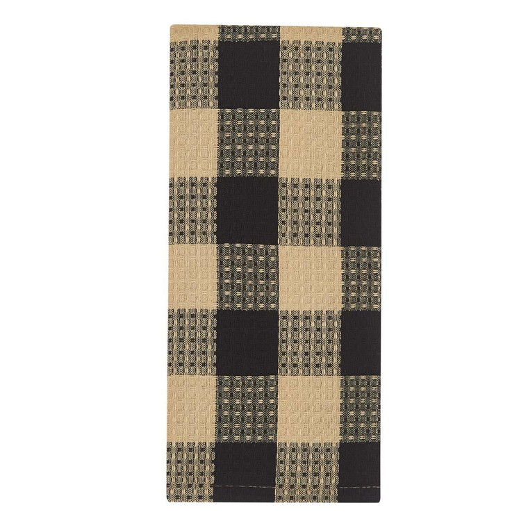 Wicklow Black Check Waffle Dishtowel - 762242021402