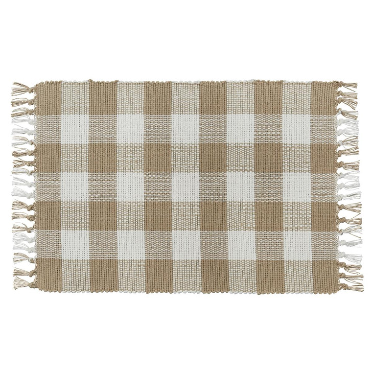 Wicklow Natural Check Yarn Placemat - 762242015111