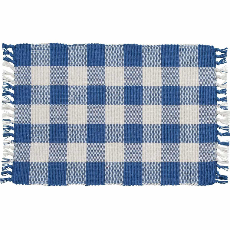 Wicklow China Blue Check Yarn Placemat - 762242994898