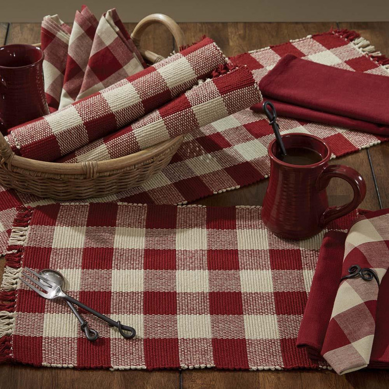 Wicklow Garnet Check Kitchen Textiles -