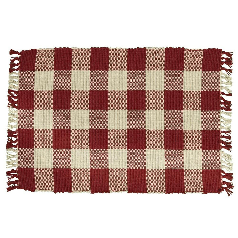 Wicklow Garnet Check Yarn Placemat - 762242401211