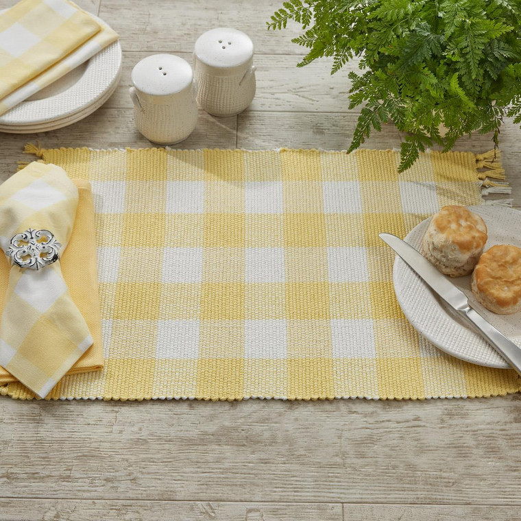 Wicklow Yellow Check Kitchen Textiles -