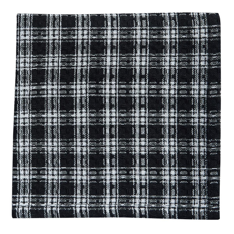 Stafford Black & Cream Waffle Dishcloth - 762242070929