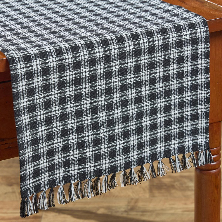 Stafford Black & Cream Table Runner - 762242070905