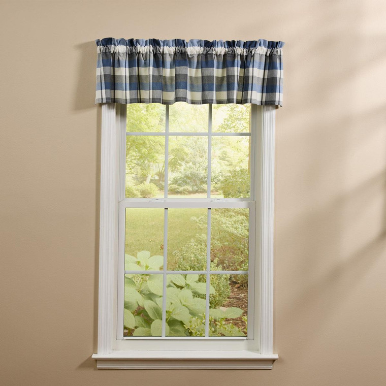 Waters Edge Plaid Curtains and Valances - 762242084339