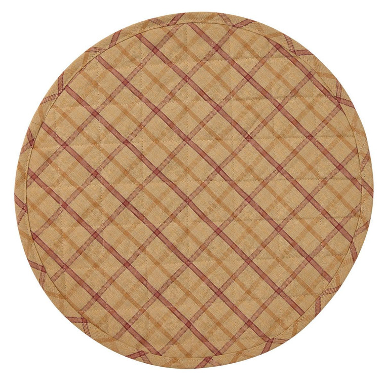 Persimmon Round Quilted Placemat - 762242083493