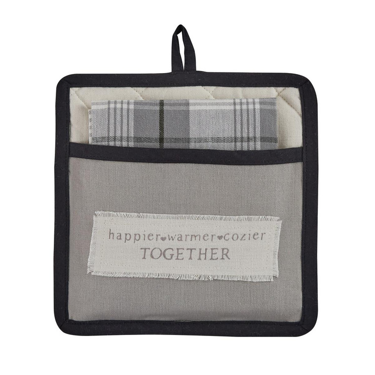 Limestone Braided Happier Together Pocket Potholder Set - 762242033832