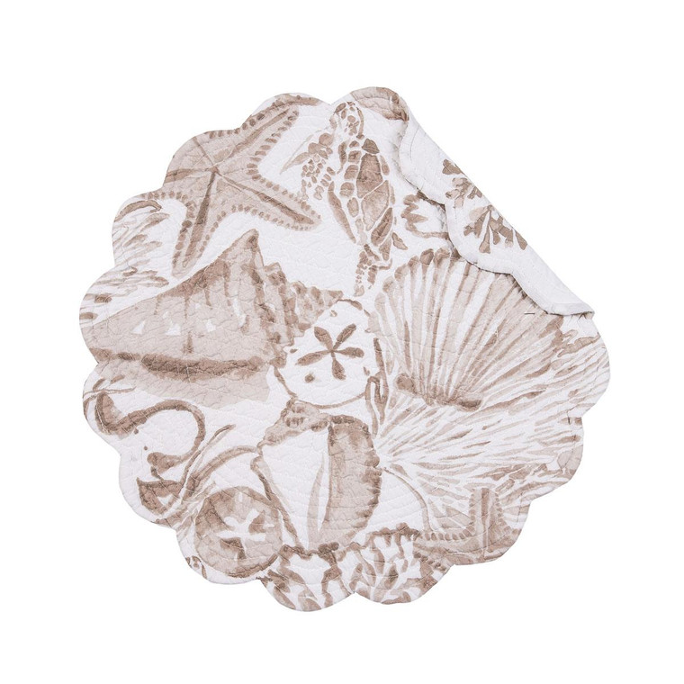 Barley Coast Shells Round Placemat - 008246386353
