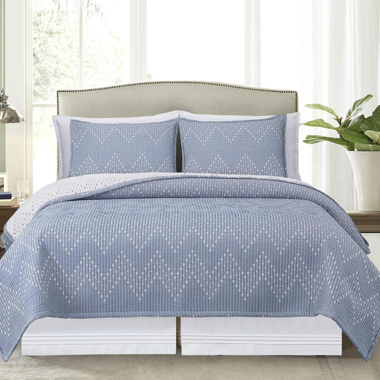Chambray Maya Jacquard Coverlet Collection -