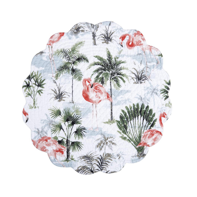 Flamingo Breeze Round Placemat - 008246400950