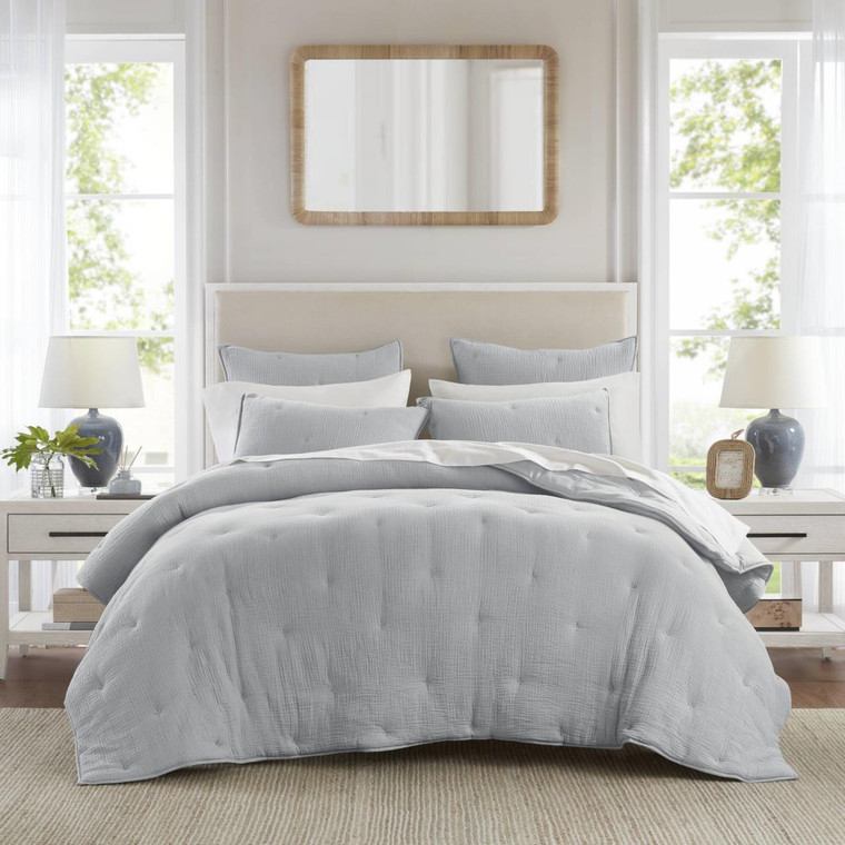 Breeze cotton gauze embroidered Quilt Set - 022164515428