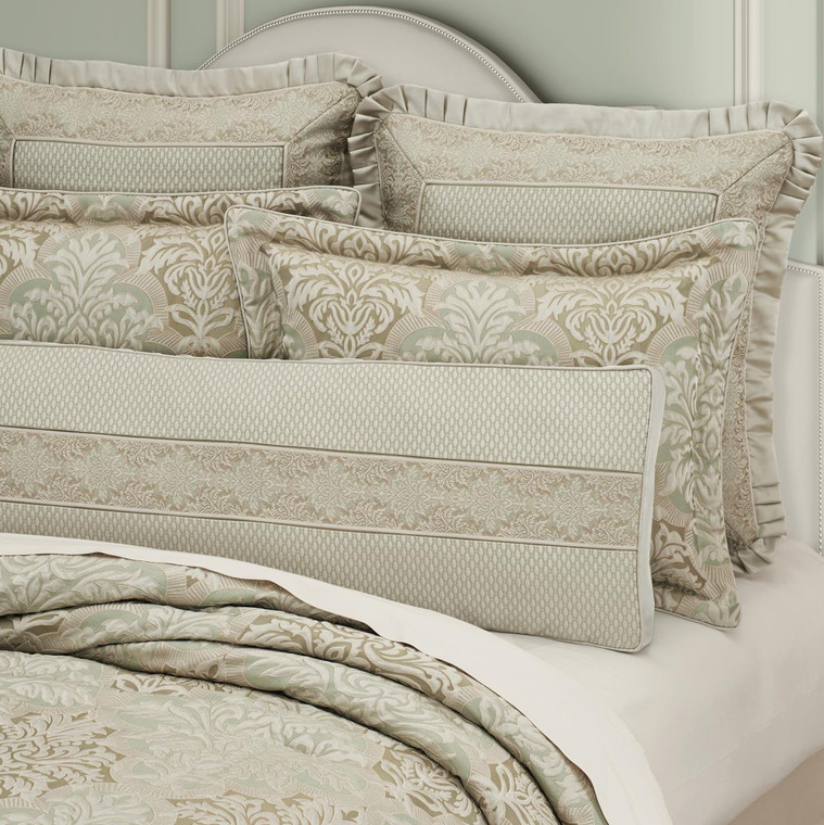 Anastasia Aqua Bolster Pillow - 193842168448