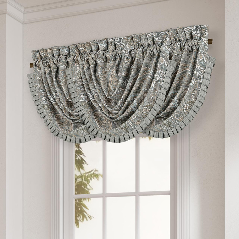 Raine Aqua Waterfall Valance - 193842168783