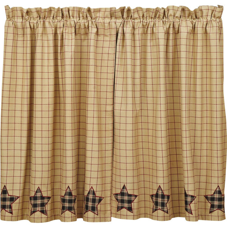 Bingham Star Applique Tier Curtains - 841985005532
