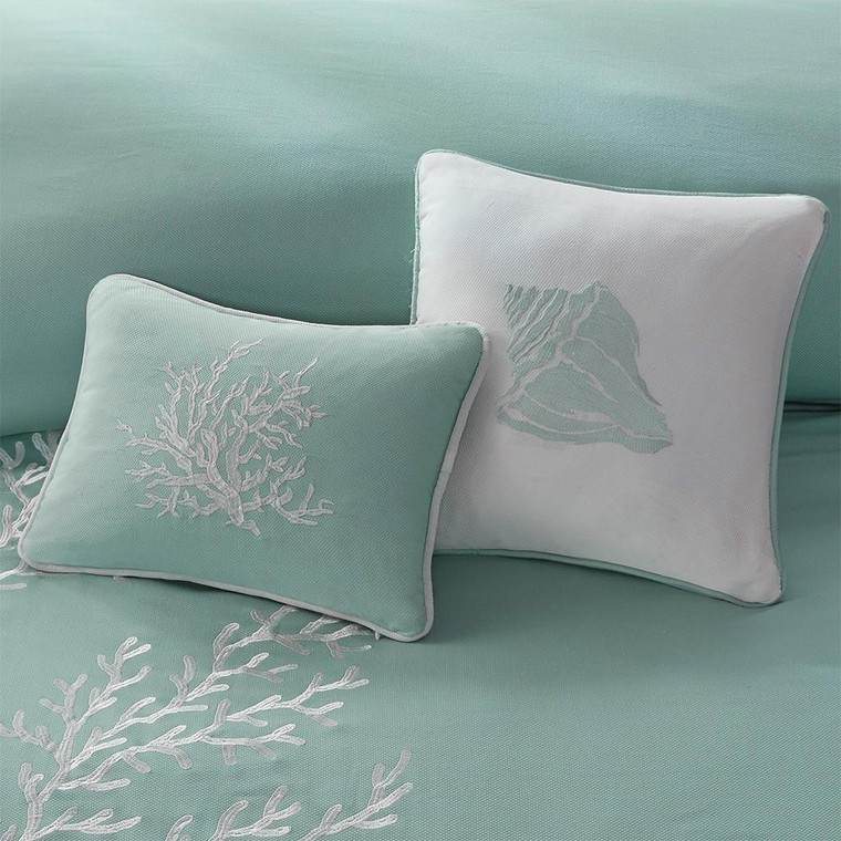 Coastline Aqua Oblong Pillow - 675716361440