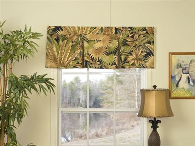 Bahamian Nights Button Pleat Valance -
