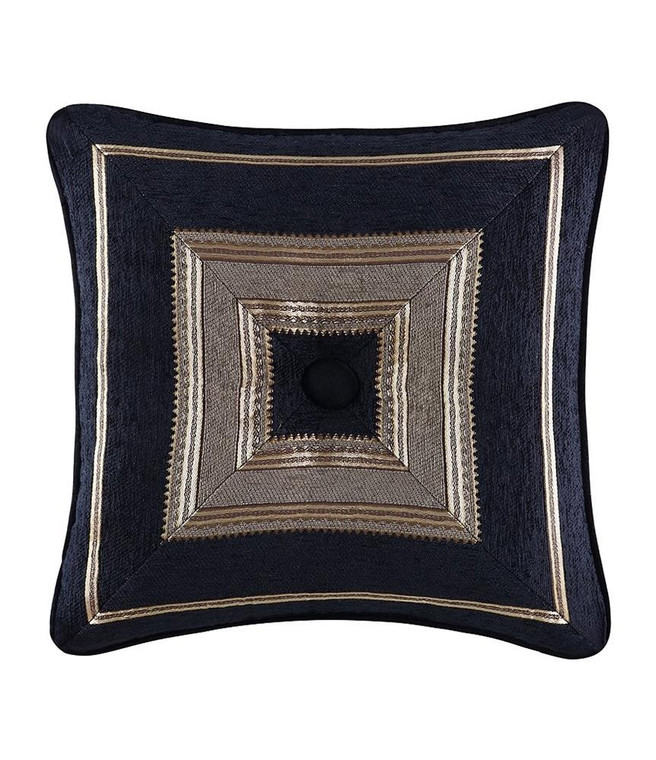 Bradshaw Black Tufted Square Fashion Pillow - 846339050909