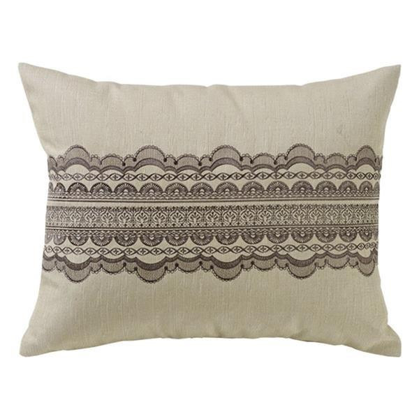 Charlotte Tan Burlap Pillow - 8.14E+11