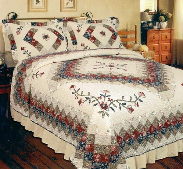 ヴィクトリアンキルトのクロス victorian-treasure-quilt-