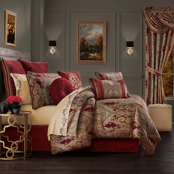 Garnet Red Comforter Collection by J Queen New York | Paul's Home