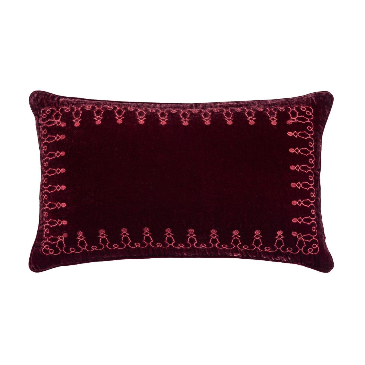 Red Velvet Royal Velvet Brand Pillows Stella Faux Silk Velvet