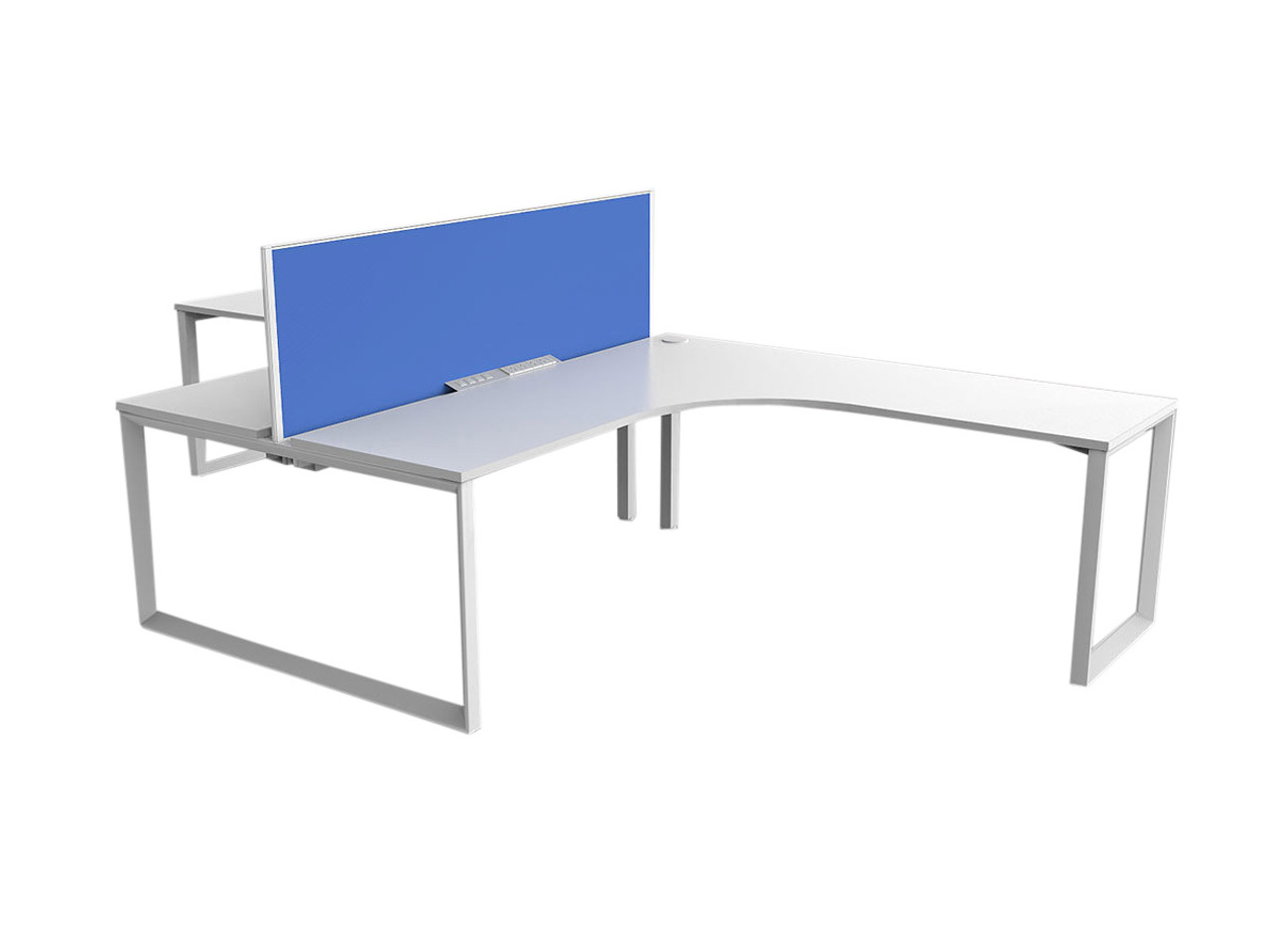 Smith 2 Person Office Desks 90 Degree Workstation Tee Layout