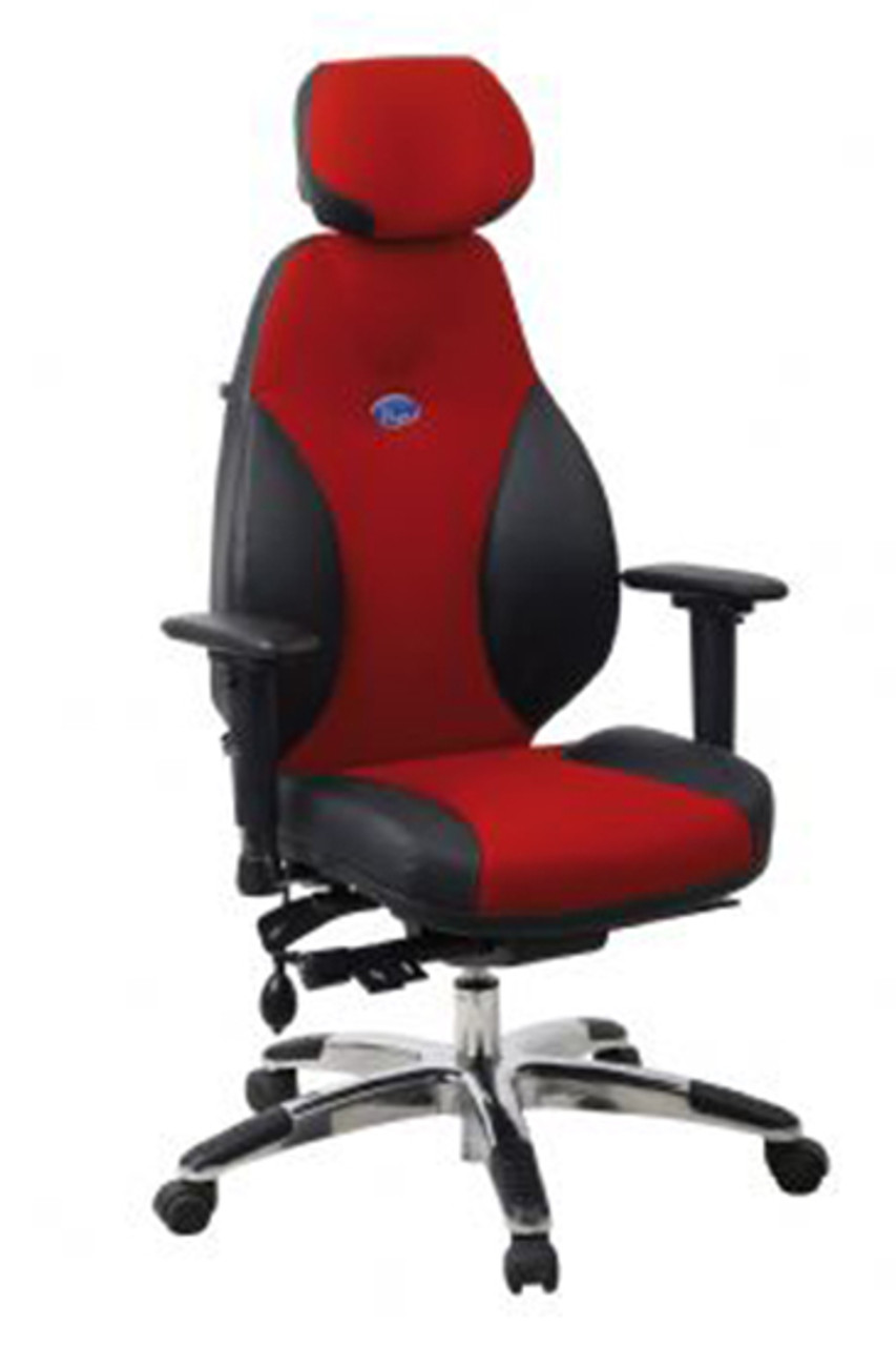 red leather executive office chair