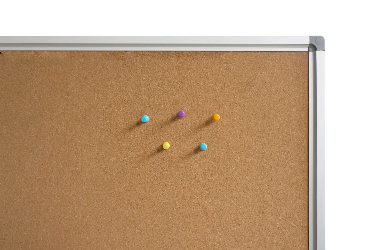 Budget Corkboard Standard Aluminium Frame Urban Hyve