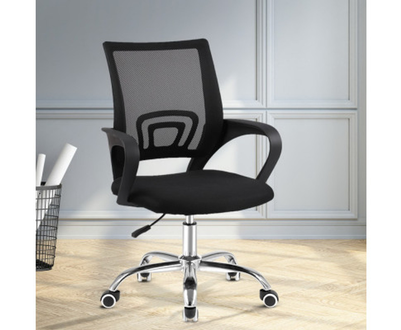 Henry Mid Back Computer Mesh Chair - Black