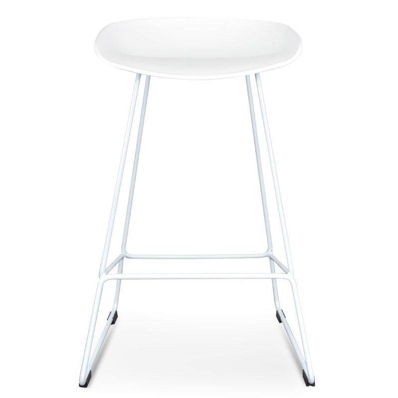 Holly White Seat With White Metal Frame Bar Stool Urban Hyve