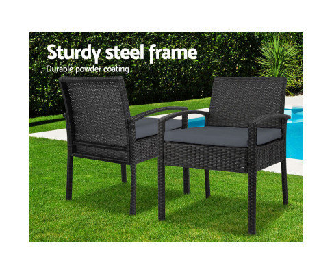 Camperdown Black 3piece Outdoor Set Urban Hyve