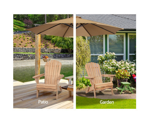 Jamisontown Wooden Set of 2 Patio Outdoor Chairs Beach Urban Hyve