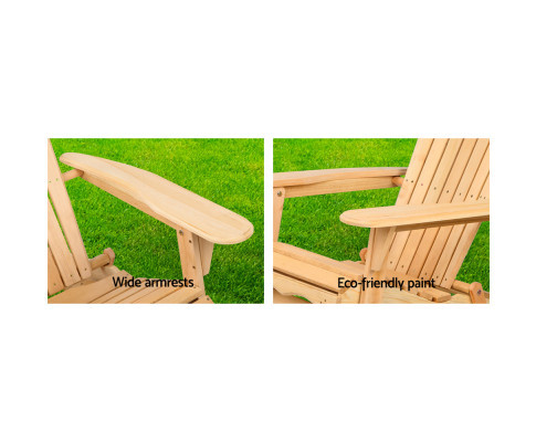 Jamisontown Wooden Set of 2 Patio Outdoor Chairs Beach Urban Hyve