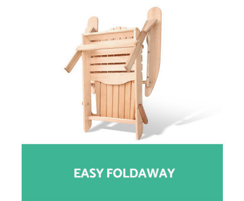 Kogarah Beach Chair Lounge Wooden Adirondack Garden Patio Urban Hyve