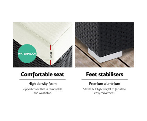 Greystanes 3PC Sofa Garden Lounge Chair Urban Hyve