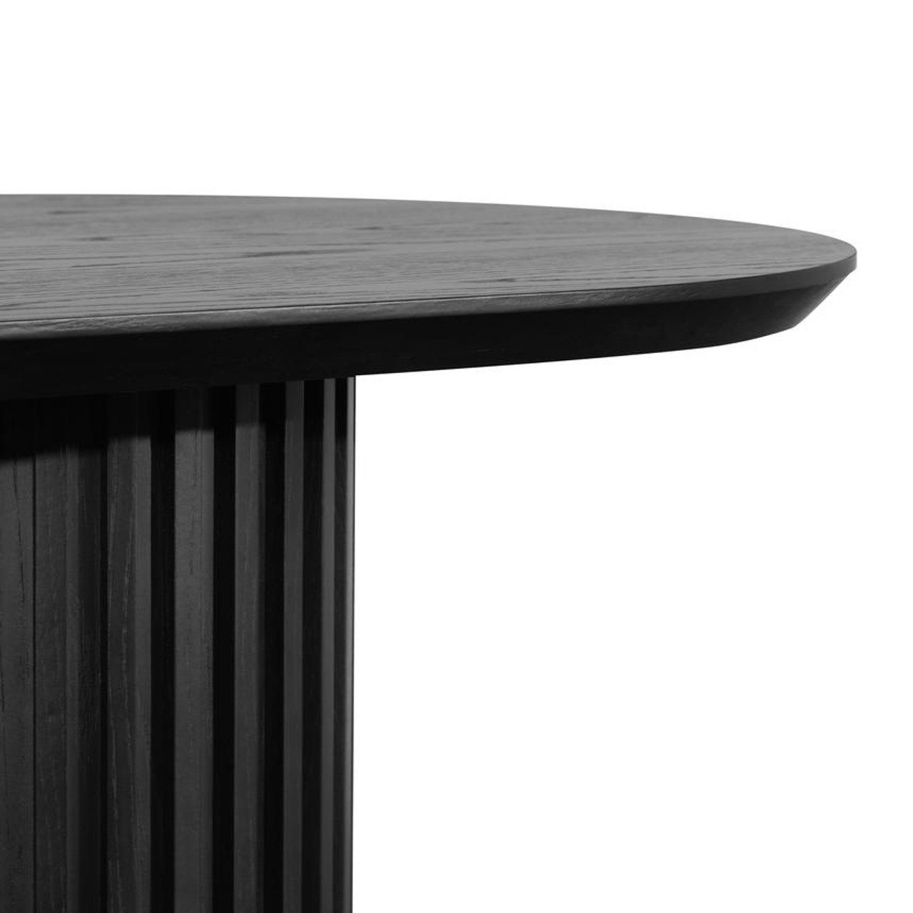 Craigie Black Oak Wooden Dining Table Urban Hyve