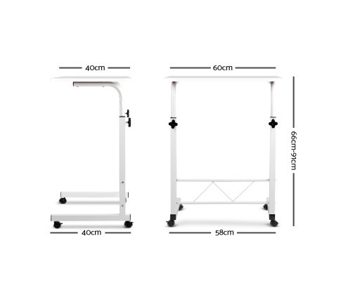 Portable White Height Adjustable Laptop Stand Desk Urban Hyve