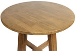 Chunky Timber Round Bar Table - Light Oak