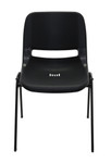 P100 Heavy Duty Polypropylene Stackable Chair - Black Poly