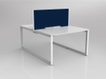 Smith 2 Person Office Desk - Double Sided Workstation with Fabric Screen